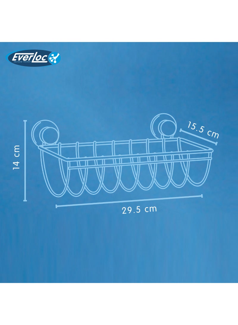 Everloc Kitchen Care Duo Pack - Cleaning Accessories Organizer & Kitchen Paper Towel Holder, Vacuum Suction, Chrome, No Drilling, No Screws, Wall Mounted Solution for Kitchen, HTC-840 - Image 5