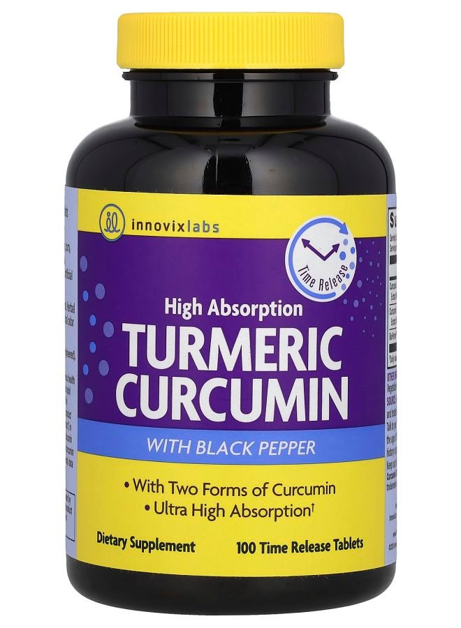 InnovixLabs Turmeric Curcumin High Absorption  100 Time Release Tablets