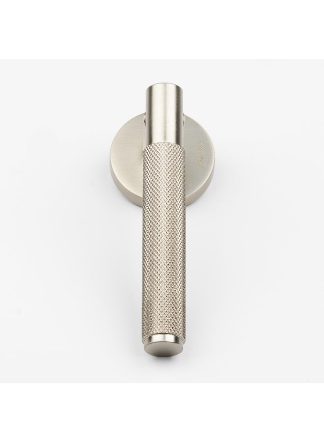 CINCINNO Levitas Premium Anti-Rust Aluminum Door Handle Pair With 28.8x15mm Cylinder Plate, Fits 58x50 Lock Body, Salt Spray Tested, 2-Year Color & 5-Year Mechanical Warranty (Satin Nickel) - Image 2