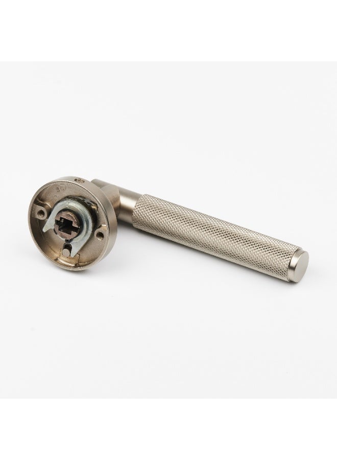 CINCINNO Levitas Premium Anti-Rust Aluminum Door Handle Pair With 28.8x15mm Cylinder Plate, Fits 58x50 Lock Body, Salt Spray Tested, 2-Year Color & 5-Year Mechanical Warranty (Satin Nickel) - Image 4