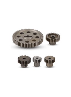 Differential Main Metal Spur Gear, 64T Main Gear and 17T 21T 26T 29T Motor Gear RC Metal Spur Diff Differential Main Gear RC Parts for HSP 1/10 Truck Brontosaurus 94111