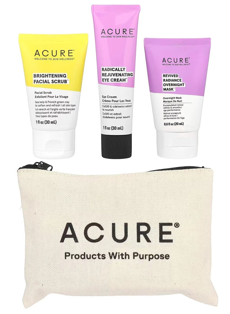ACURE,, Skincare Beauty Bag, 4 Items - Image 1