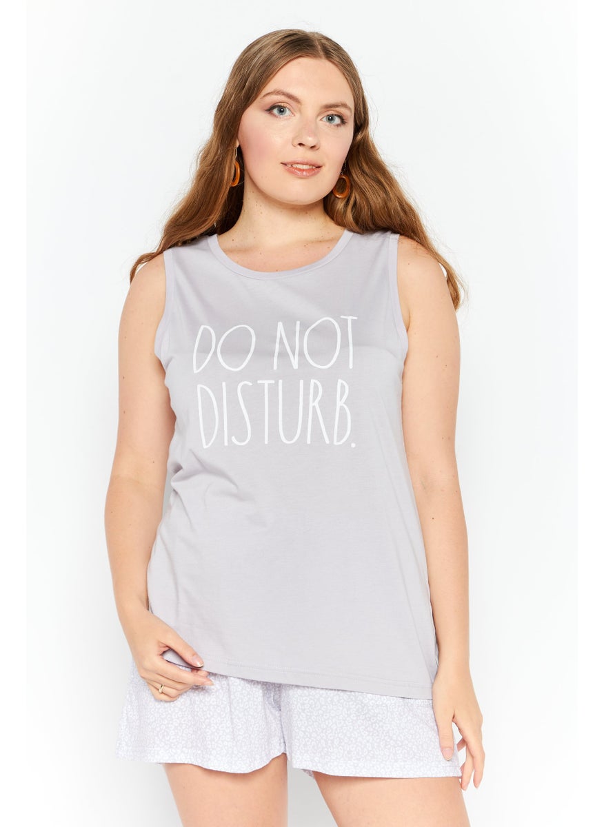 Rae Dunn - Women 2 Pieces Graphic Printed Pajama Set, Lavender - Image 1