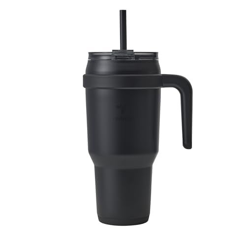 REDUCE 40 oz Stainless Steel Tumbler with Handle - Dual-Wall Vacuum Insulated Travel Mug, Sweat-Proof Lid & Reusable Straw - Keeps Drinks Cold for 24 Hrs, Fits Cupholders, Dishwasher Safe - Phantom - Image 1