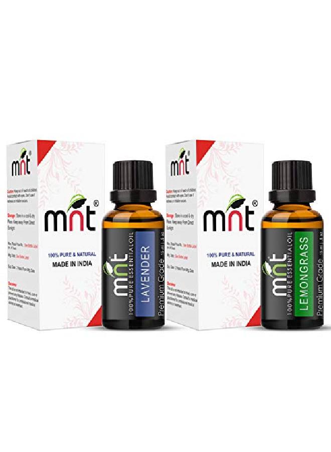 MNT Combo Set of Lavender Oil and Lemongrass Essential Oil (Each 15ML) Ideal for use in Promotes Hair Growth Moisturizes Skin Reduces Acne scars Face Health Benefit Massage - Image 3