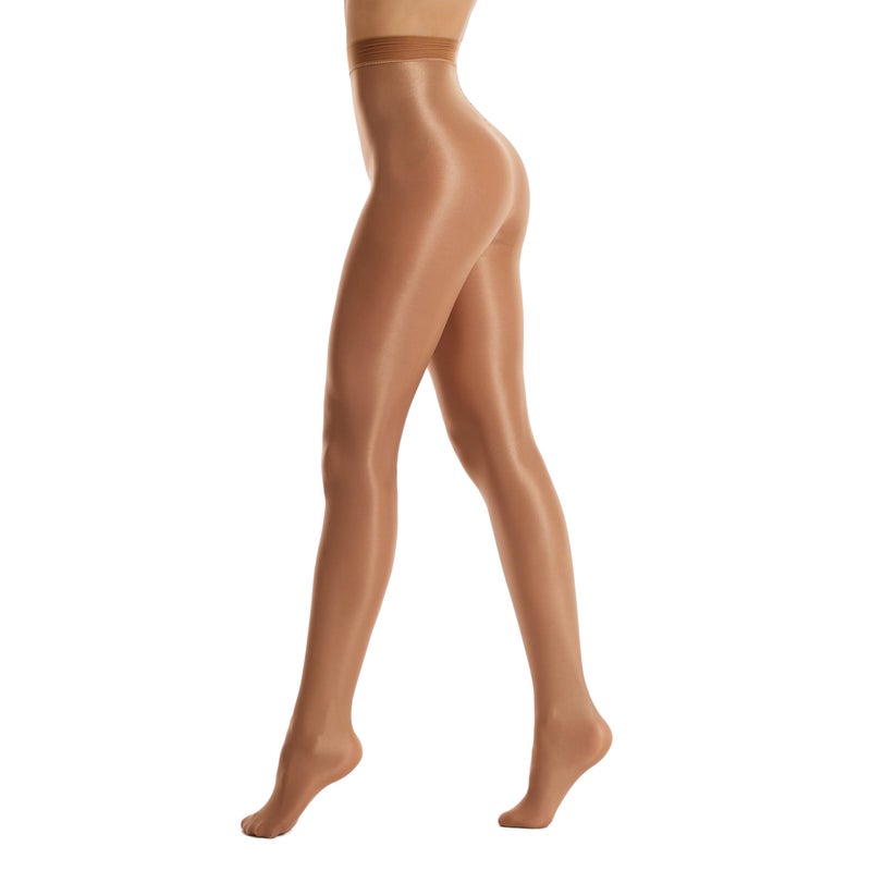 Frola Shaping Tights for Women 70D Shimmery Pantyhose Dance Tights for Ballet Footed Tights,Light Suntan,XX-Large-3X-Large - Image 3