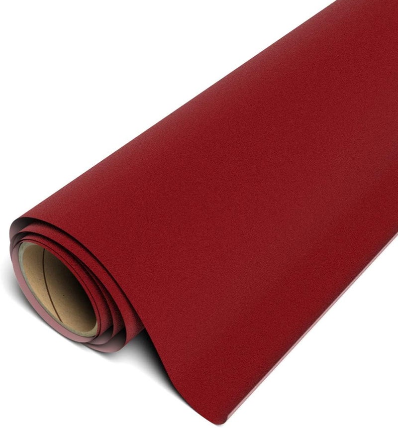 Siser StripFlock Pro HTV 12x1yd Roll Red  Textured Heat Transfer Vinyl  for use with Siser Cricut and Silhouette Cutters  CPSIA Certified - Image 1