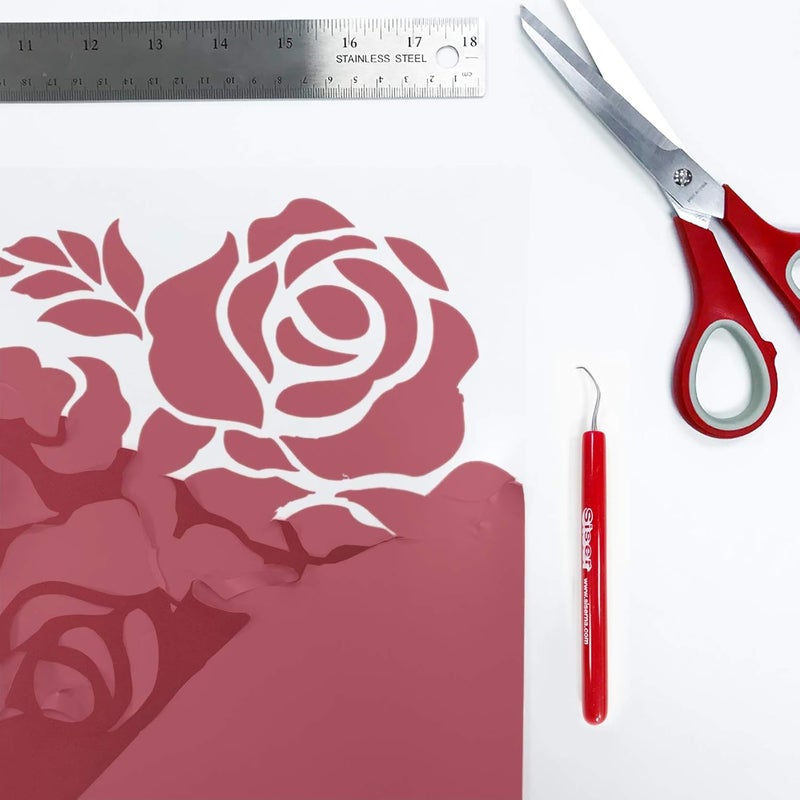 Siser StripFlock Pro HTV 12x1yd Roll Red  Textured Heat Transfer Vinyl  for use with Siser Cricut and Silhouette Cutters  CPSIA Certified - Image 3