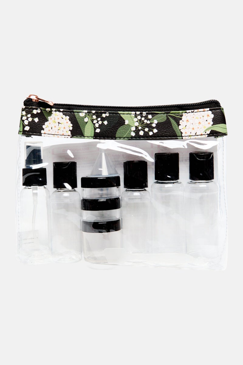 Miamica 12 Pieces Travel Set, Transparent - Image 1