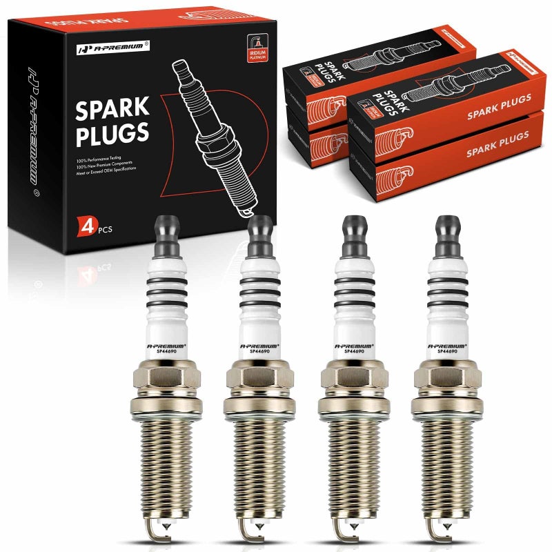 APremium 4469 4PCS Iridium Platinum Spark Plugs Compatible with Nissan Sentra Altima Infiniti G35 Dodge Dart Hyundai Sonata Jeep Cherokee Kia Forte Toyota Venza 18L27L 20002018