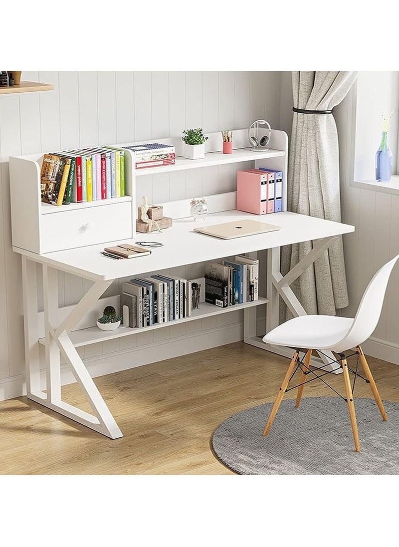 DubaiGallery Study desk bookshelf composite computer desk modern minimalist bedroom student simple table one word home  - Image 2