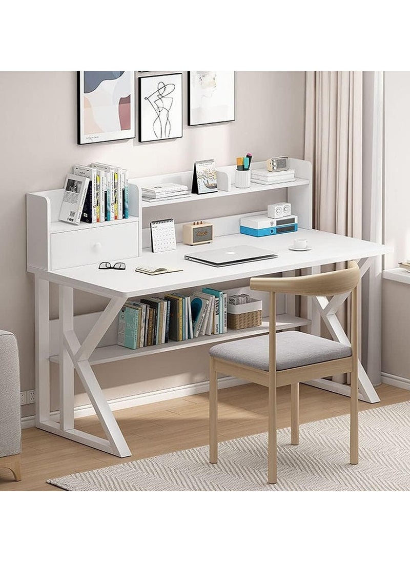 DubaiGallery Study desk bookshelf composite computer desk modern minimalist bedroom student simple table one word home  - Image 1