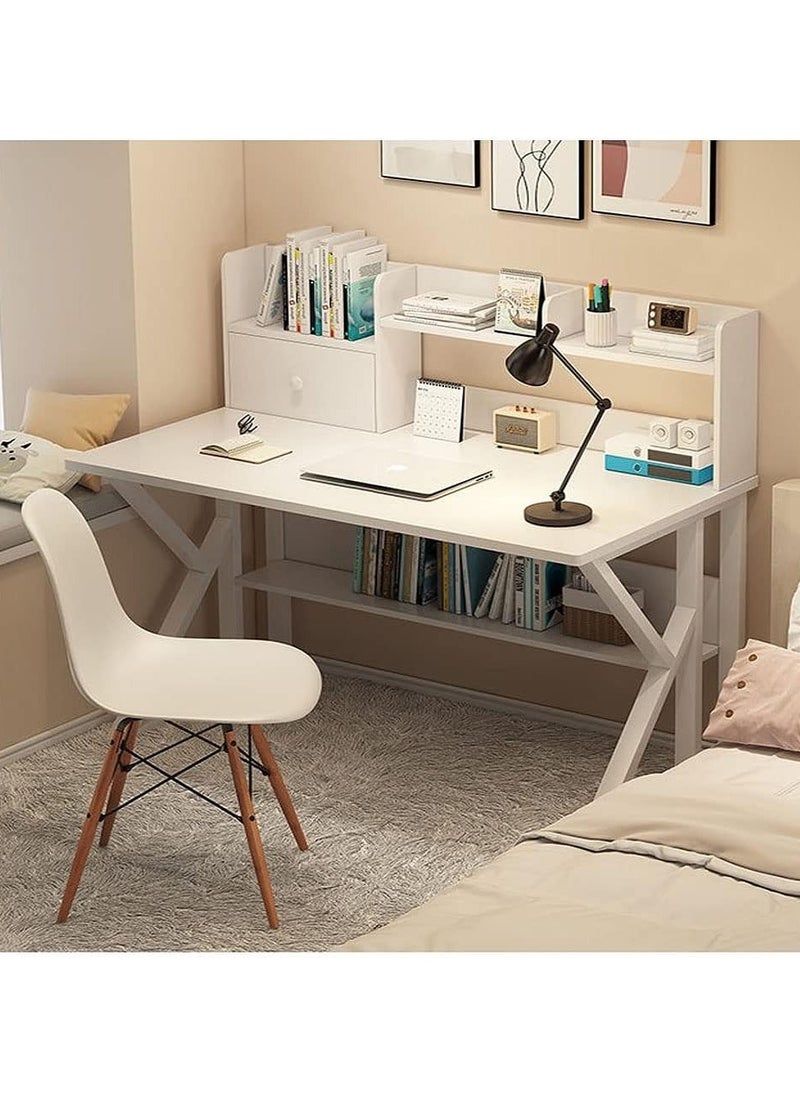 DubaiGallery Study desk bookshelf composite computer desk modern minimalist bedroom student simple table one word home  - Image 3