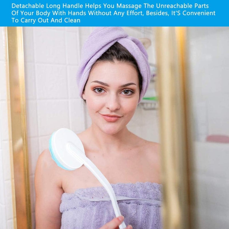 Semme Lotion Applicator for BackHandheld Massager Cellulite Massager Bath Shower Lotion Oil Cream Applicator Handle Bath Shower Body Leg Bath Brush Massaging Tool - Image 3