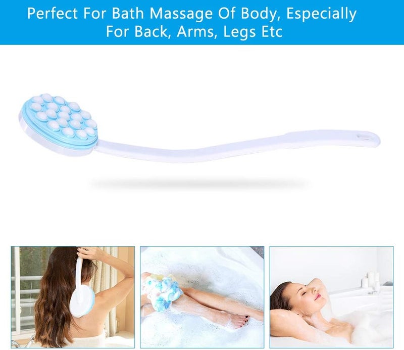 Semme Lotion Applicator for BackHandheld Massager Cellulite Massager Bath Shower Lotion Oil Cream Applicator Handle Bath Shower Body Leg Bath Brush Massaging Tool - Image 4