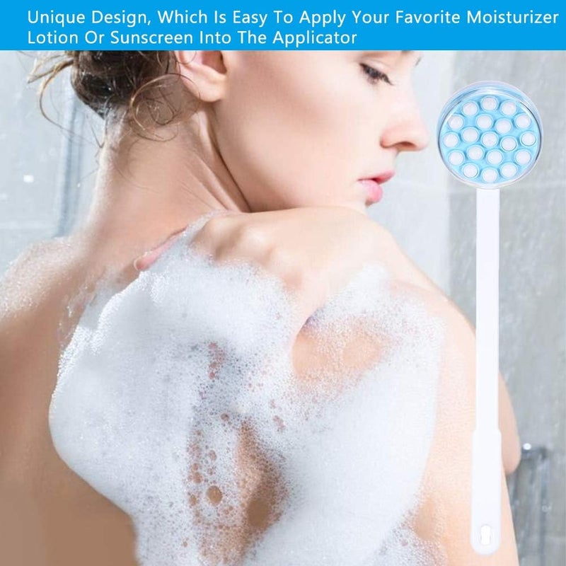 Semme Lotion Applicator for BackHandheld Massager Cellulite Massager Bath Shower Lotion Oil Cream Applicator Handle Bath Shower Body Leg Bath Brush Massaging Tool - Image 2