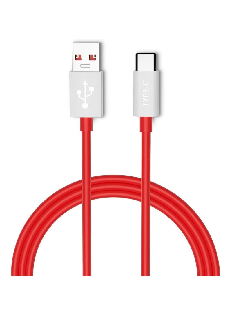 TIGER 30W WARP/6A Dash Type-C Fast Charging Cable || High-Speed Data Sync & Charger Cable for OnePlus 8, 8 Pro, 7, 7T, 6T, 6, 5, 5T, 3T, 3 – Durable, Tangle-Free & Safe Power Delivery for Quick Charge - Image 1