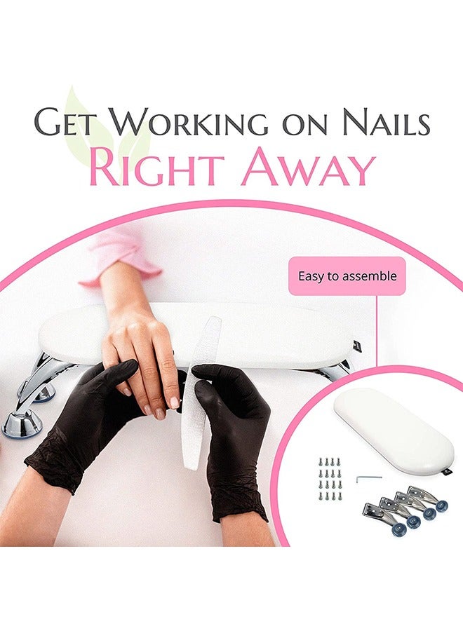 Nail Armrest Cushion,Soft Hand Rest,Professional Hand Pillow Stand,Nail SPA Salon,Arm/Leg Rest(White 48*14*10cm) - Image 5