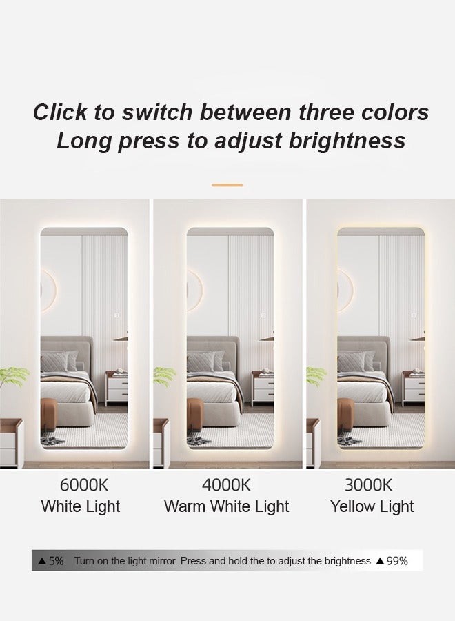 NKX HD Wall Mounted Rectangular Full Length LED Mirror 50X160 CM  - Image 5