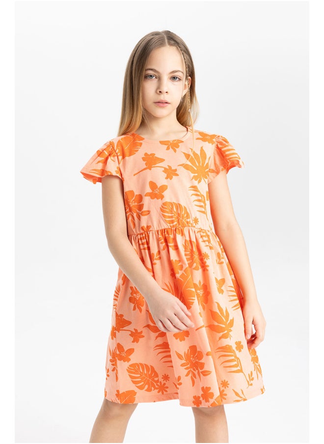 DeFacto - Girl Regular Fit Short Sleeve Knitted Dress - Image 1