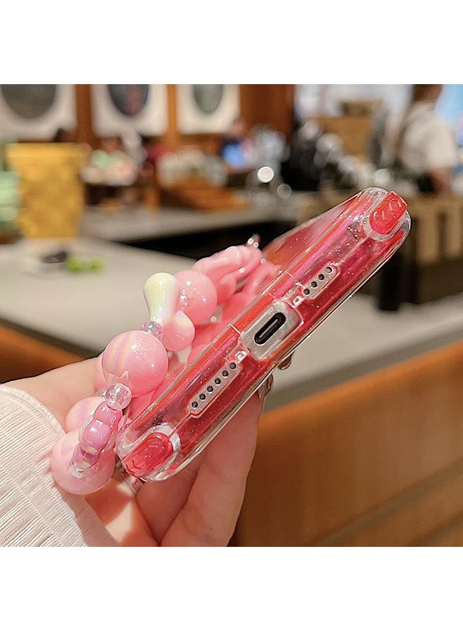 S-TOP Case For iPhone 11 Pro Max TPU + PC + Glitter Sequins Full Coverage Phone Case with Bracelet - Image 3