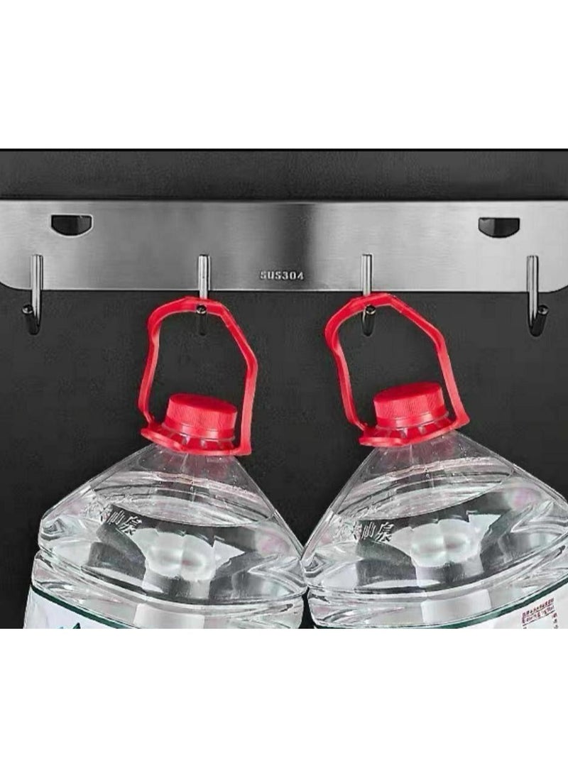Knife, scissors and kitchen utensil organizer helps organize and holds weights.