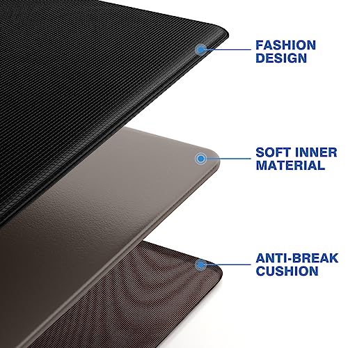 StepRite Kitchen Mats, 2PCS Kitchen Rugs, Cushioned Anti Fatigue Kitchen Mats for Floor, Non-Slip Standing Desk Mat, Waterproof Kitchen Rug Set for Kitchen, Floor, Office, 17.3"x30"+17.3"x47", Black - Image 5