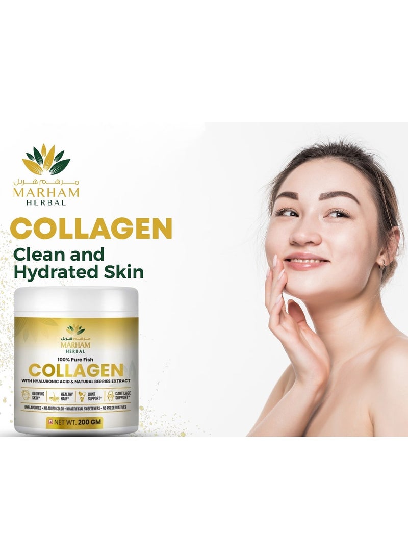 100% Pure Fish Collagen With Hyaluronic Acid & Natural Berries Extract for Glowing Skin, Healthy Hair, Joint Support and Cartilage Support | 200G - pzsku/Z7323DBF9E638C64B6357Z/45/_/1727936680/a4435008-2d7c-4285-af6a-e38f7d94369d