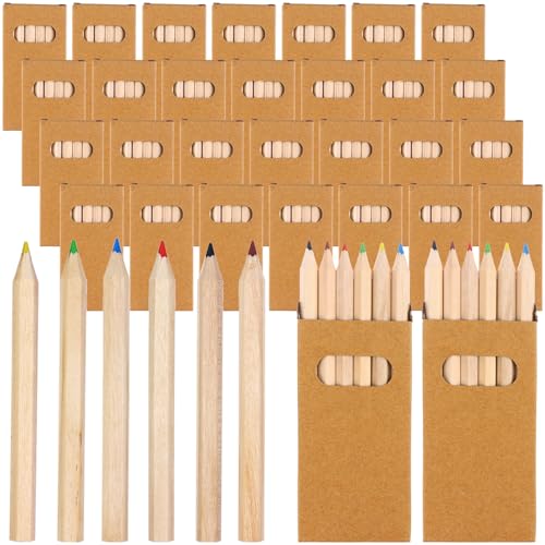 TBoxBo 150Packs900Pcs Colored Pencils Bulk Mini Drawing Pencils Set for Kids 35inch Short Fat Color Pencils Back To School Gifts for Adult Coloring Books Classroom School Drawing Birthday Wedding - Image 1