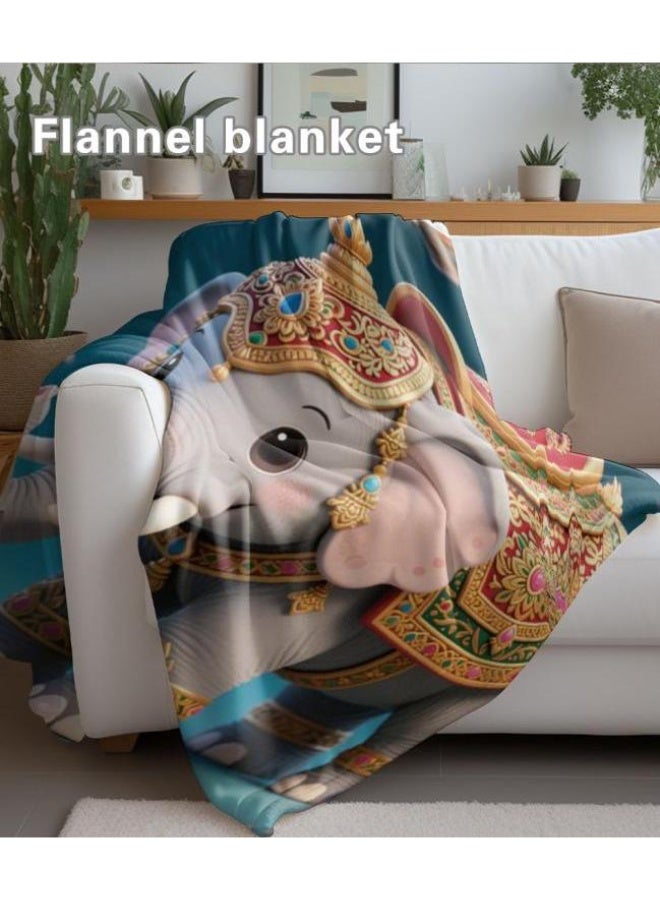 عام بطانية رقيقة من الفانيلا الكرتونية للأطفال والرضع (دافئة ومريحة، ومناسبة للنوم والألعاب) 70 سم * 100 سم - Image 5