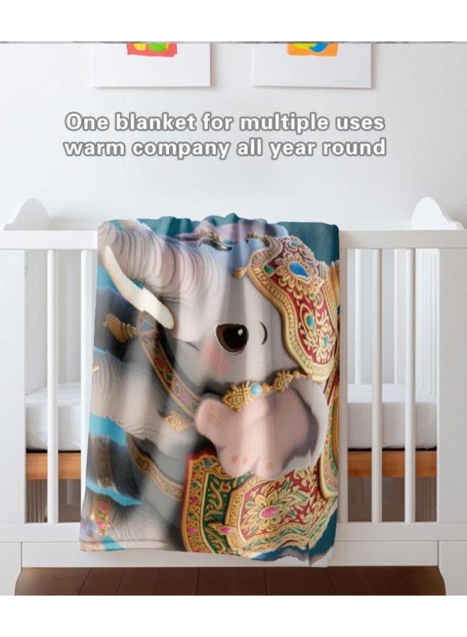 عام بطانية رقيقة من الفانيلا الكرتونية للأطفال والرضع (دافئة ومريحة، ومناسبة للنوم والألعاب) 70 سم * 100 سم - Image 1