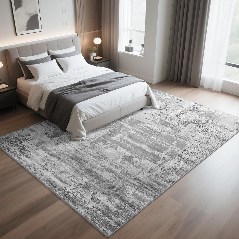 HOMORE Living Room Rug 6x9 Large Rug Grey Area Rugs Non Slip Washable Rugs for Bedroom Dining Room Abstract Carpet for Farmhouse Kids Playroom Classroom - Image 3