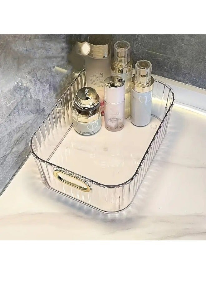 Acrylic Makeup Organizer , Bathroom Vanity Organizers and Storage, Ideal for Desk and Dresser Countertops, Great for Cosmetics, skincare, Lipsticks 30*17*10cm - Image 2