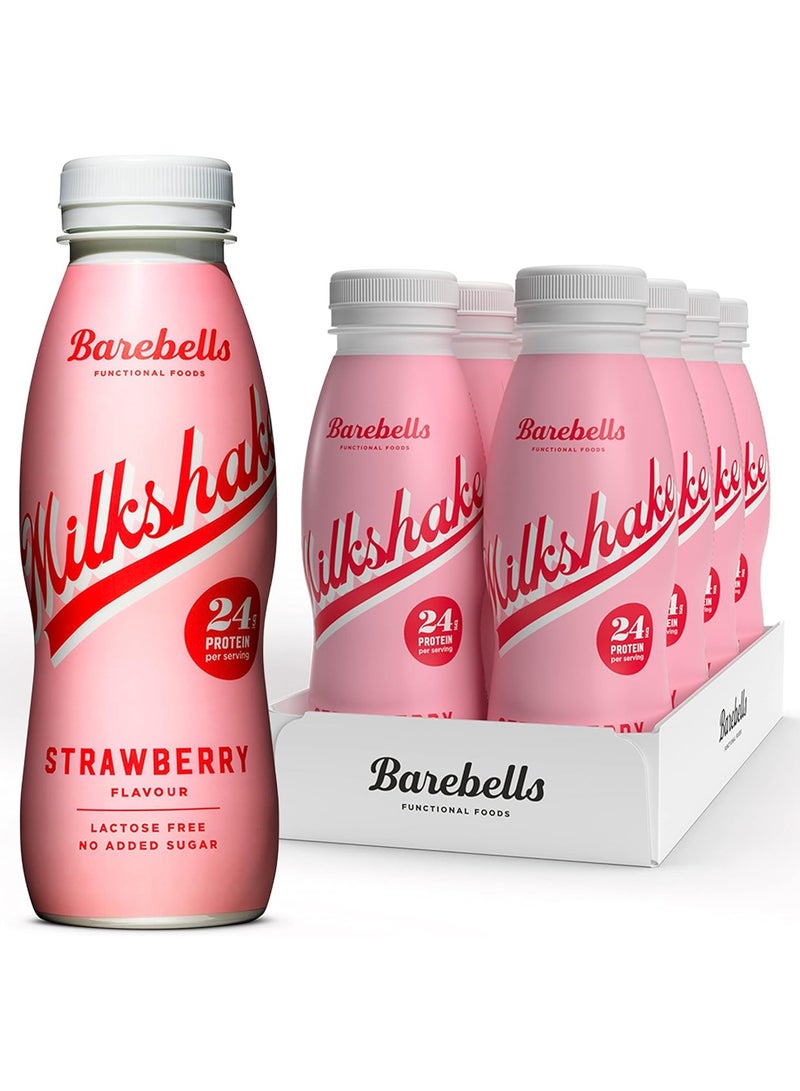 Barebells Protein Milkshake Strawberry 330ml Pack Of 8 - Image 1