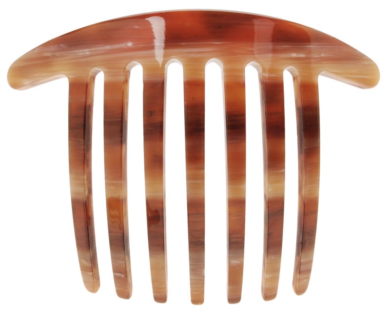 France Luxe مشط فرنسي ملتوي يدوي الصنع من فرنسا لوكس - قرن الكراميل