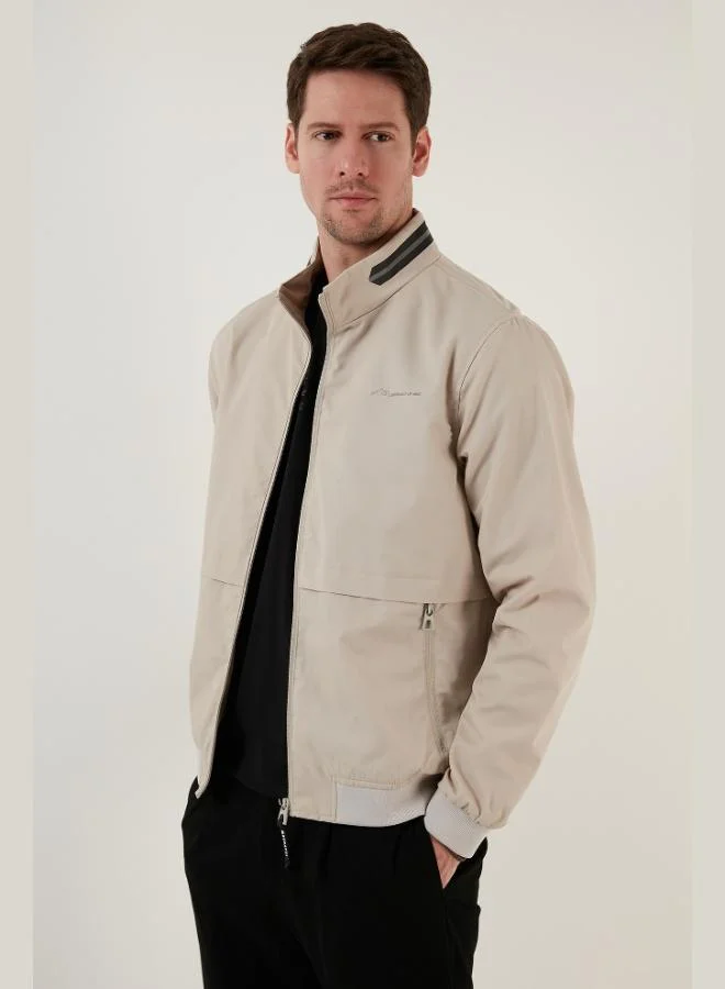 Buratti Slim Fit Stand Collar Zippered Coat Men's COAT 497UCHE