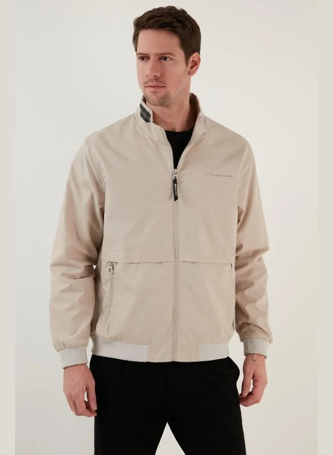 Buratti  Buratti Slim Fit Stand Collar Zippered Coat Men's COAT 497UCHE for Men | Best Price UAE