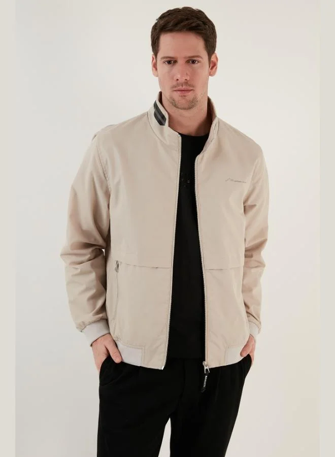 Buratti  Buratti Slim Fit Stand Collar Zippered Coat Men's COAT 497UCHE for Men | Best Price UAE