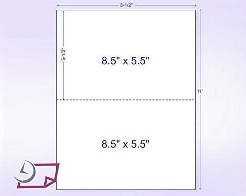 NextDayLabels - Pack of 500 Sheets, 8-1/2 x 11" Letter Size Perforated Paper (White, Perf @ 5-1/2") - Image 2