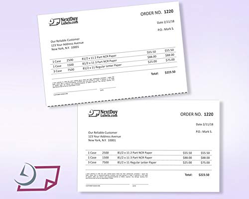 NextDayLabels - Pack of 500 Sheets, 8-1/2 x 11" Letter Size Perforated Paper (White, Perf @ 5-1/2") - Image 3
