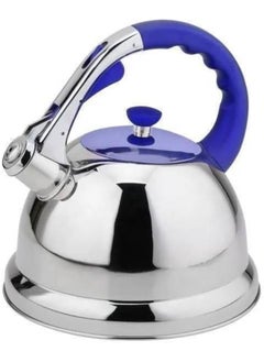 Generic Pure kettle with whistle for direct fire use, heavy duty, 3.2L lightweight cordless home kettle with traditional EL spout (Blue)  - Image 1