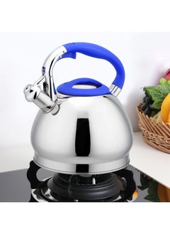 Generic Pure kettle with whistle for direct fire use, heavy duty, 3.2L lightweight cordless home kettle with traditional EL spout (Blue)  - Image 4