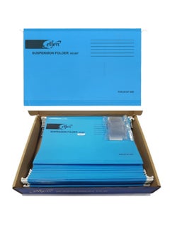 elfen 50-Piece Foolscap Size Hanging File Blue Colour 