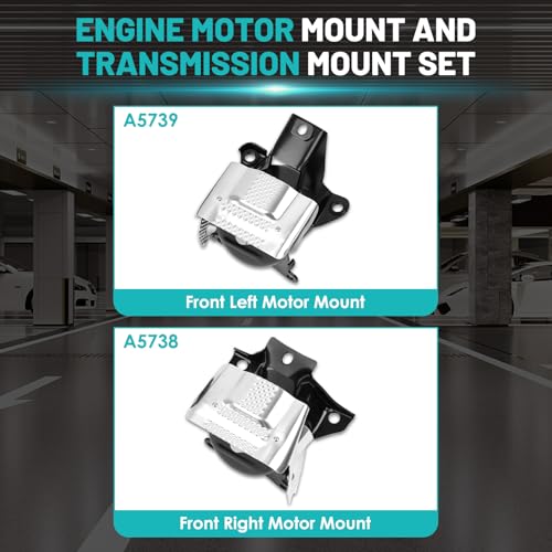 Farrme Engine Motor Mounts Set of 2 Fit for Chevrolet Silverado 1500, Tahoe, Suburban, for GMC Sierra 1500, Yukon XL, for Cadillac Escalade 4.3L 5.3L 6.2L Front Left Right Motor Mounts Kit#A5739 A5738 - Image 3