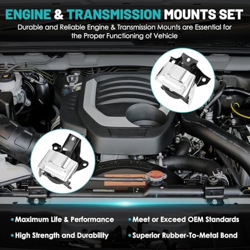 Farrme Engine Motor Mounts Set of 2 Fit for Chevrolet Silverado 1500, Tahoe, Suburban, for GMC Sierra 1500, Yukon XL, for Cadillac Escalade 4.3L 5.3L 6.2L Front Left Right Motor Mounts Kit#A5739 A5738 - Image 4
