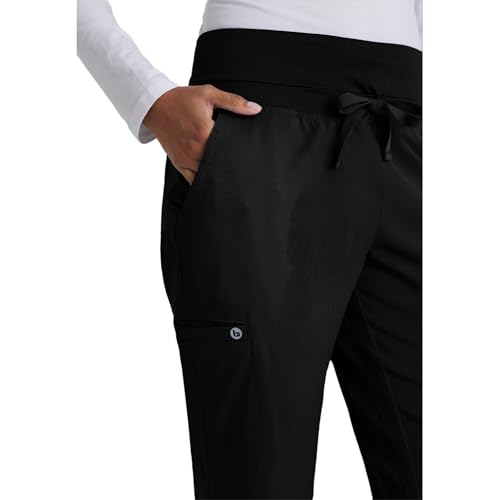 BARCO One Stride Classic Fit Scrub Pant for Women – Black, 5-Pocket Mid-Rise Pants w/ 360 Spandex Stretch, Moisture Wicking, Anti-Static and Quick-Shed –Large, Regular Fit - Image 5