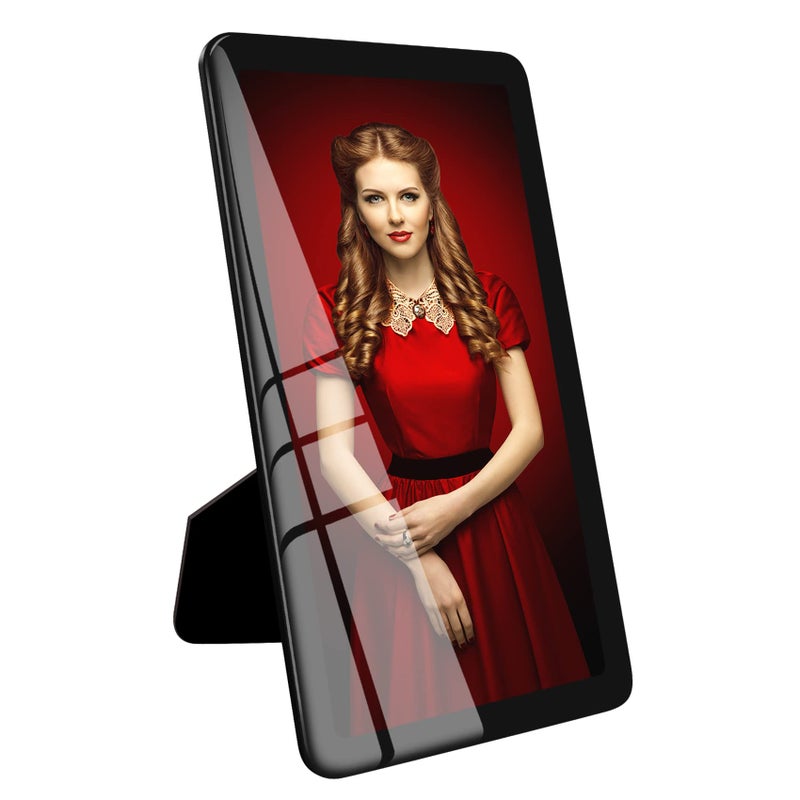 Bluesun 4x8 picture frame black picture frames glass hanging picture frame Matted for wall and tabletop Decor 4x8 black