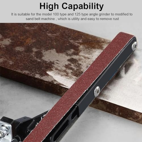 Serplex® Belt Sander Attachment for Angle Grinder, SBelt Sander Attachment Compatible with 100MM/125MM Grinding Disk Angle Grinder Conversion Kit for Sanding and Finishing Tasks - Image 3