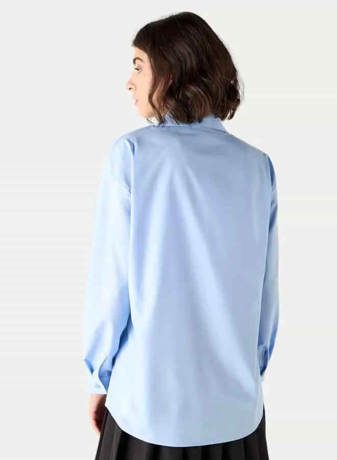 2Xtremz 2Xtremz Embellished Shirt with Collar and Long Sleeves