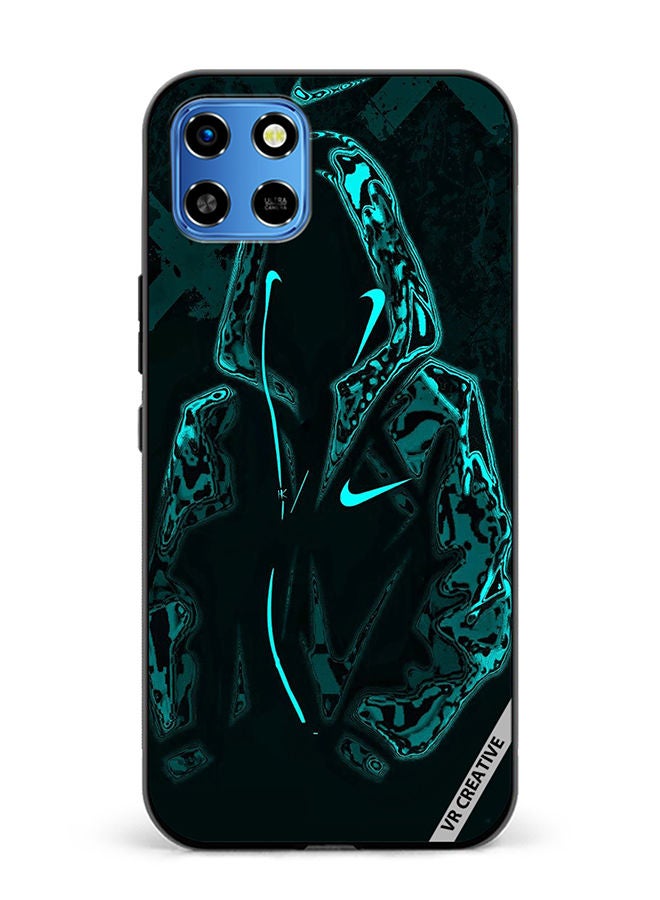 VR CREATIVE Protective Case Cover For Infinix Smart 6 HD Mask Guy In Green Jacket Design Multicolour - Image 1